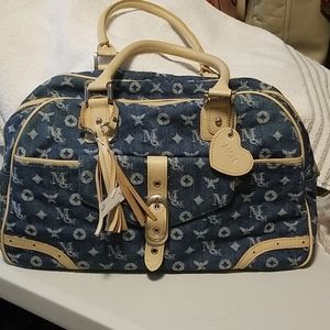 Vintage MCM denim satchel